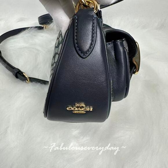 COACH Ashton Shoulder/Crossbody Bag Signature Jacquard CBJ00 Midnight Navy NWT - Picture 4 of 10